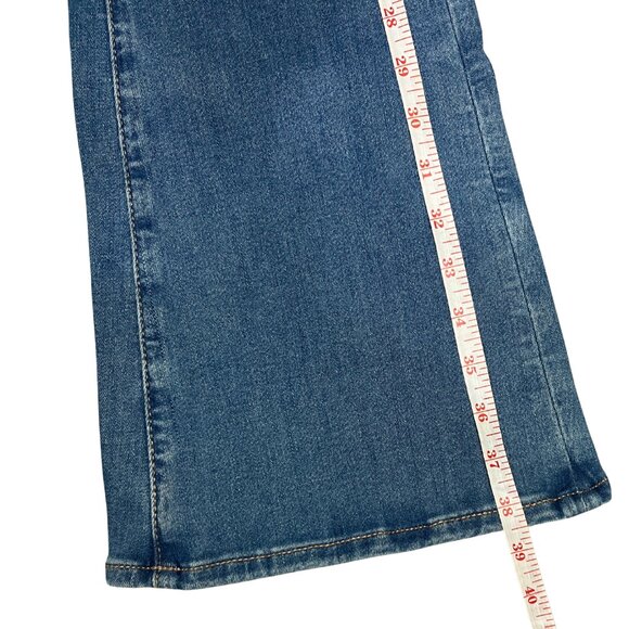 American Eagle Women’s Flare Jeans Blue Denim Stretch Mid Rise Classic Size 00 - Picture 8 of 15